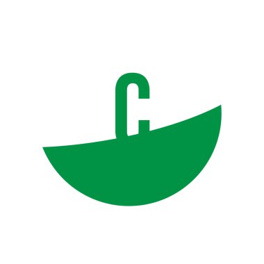 İlk harfi C Logo şablonu vektör tasarımı