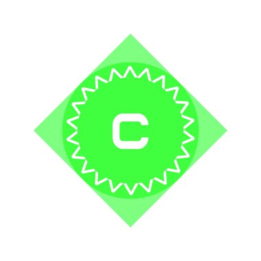 İlk harfi C Logo şablonu vektör tasarımı
