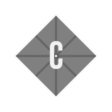 İlk harfi C Logo şablonu vektör tasarımı