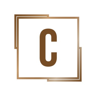 İlk harfi C Logo şablonu vektör tasarımı
