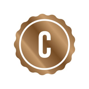 İlk harfi C Logo şablonu vektör tasarımı