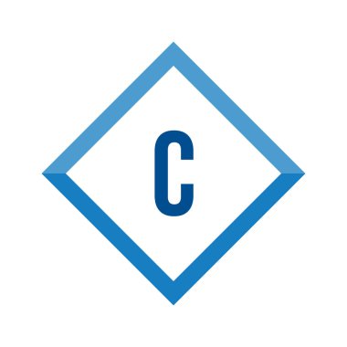 İlk harfi C Logo şablonu vektör tasarımı