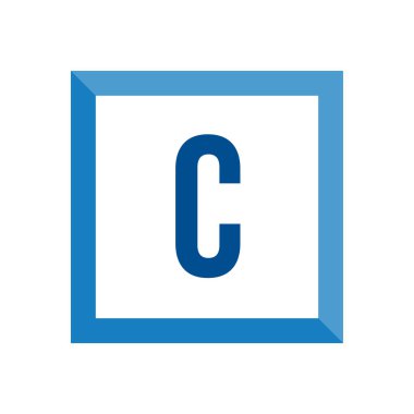 İlk harfi C Logo şablonu vektör tasarımı