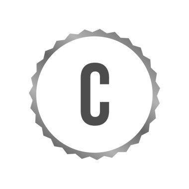 İlk harfi C Logo şablonu vektör tasarımı