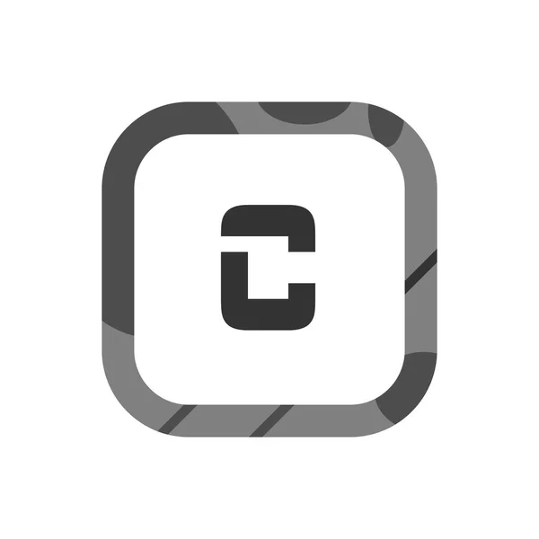 Lettera iniziale C Logo Template Vector Design — Vettoriale Stock