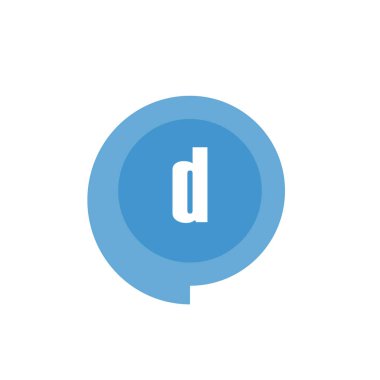 İlk harf D Logo şablonu vektör tasarımı