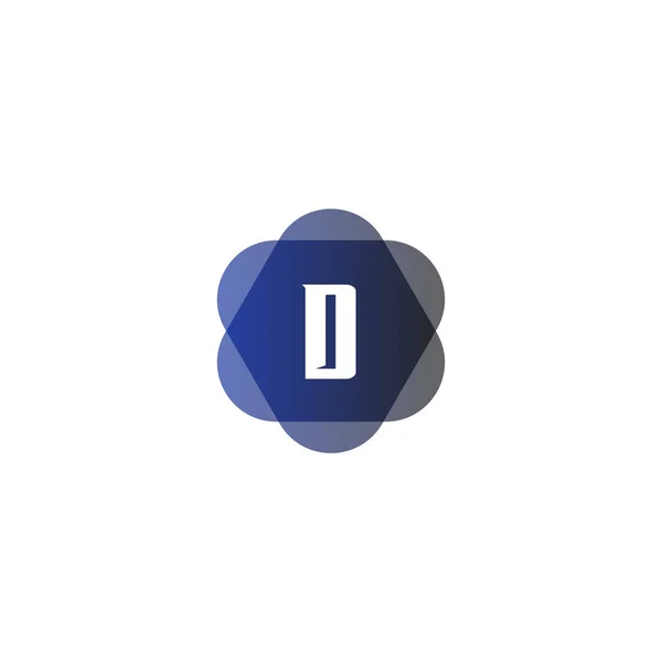 Letra inicial D Logo Template Vector Design — Archivo Imágenes Vectoriales