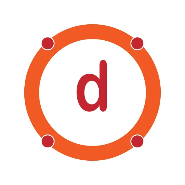 Počáteční písmeno D Logo šablona vektorový Design — Stockový vektor