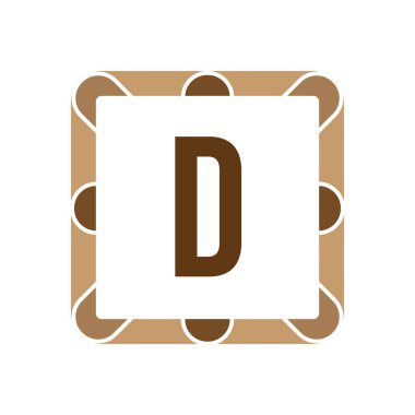 İlk harf D Logo şablonu vektör tasarımı