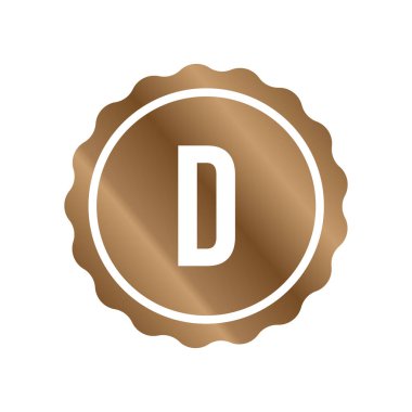 İlk harf D Logo şablonu vektör tasarımı