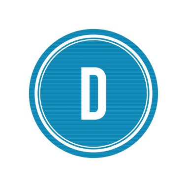 İlk harf D Logo şablonu vektör tasarımı