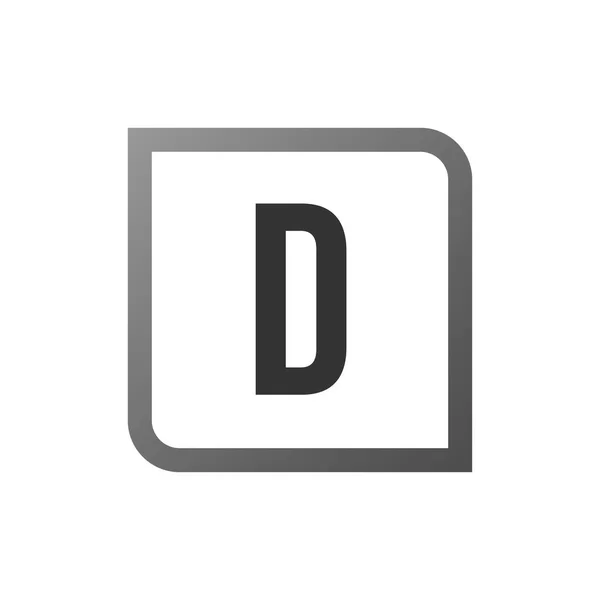 İlk harf D Logo şablonu vektör tasarımı — Stok Vektör