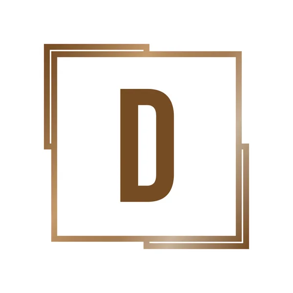 Första bokstaven D Logo mall vektor Design — Stock vektor