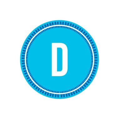 İlk harf D Logo şablonu vektör tasarımı