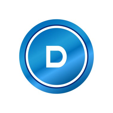 İlk harf D Logo şablonu vektör tasarımı