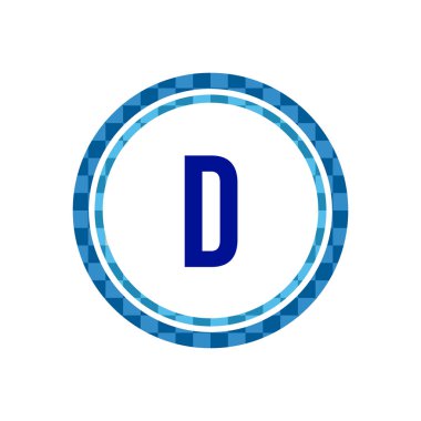 İlk harf D Logo şablonu vektör tasarımı