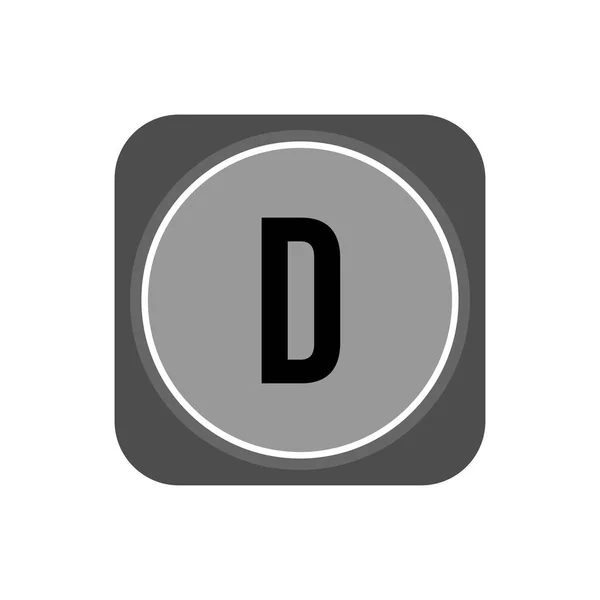 İlk harf D Logo şablonu vektör tasarımı — Stok Vektör