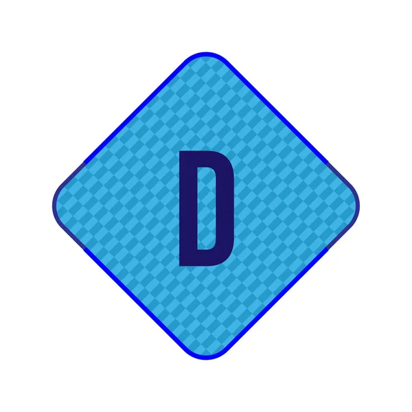 Векторный дизайн логотипа буквы D — стоковый вектор
