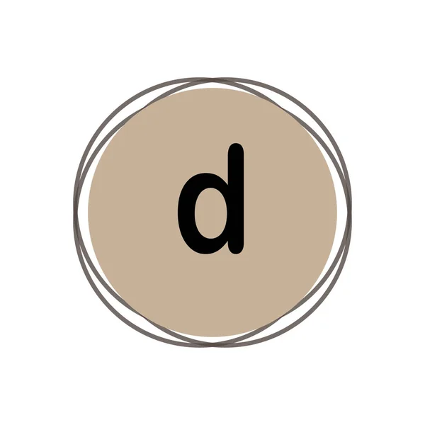 Векторный дизайн логотипа буквы D — стоковый вектор