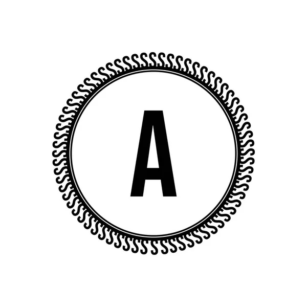Logotipo de letra inicial Um modelo de design vetorial —  Vetores de Stock