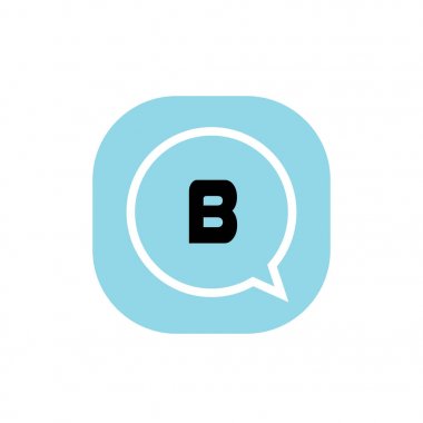 İlk Harf Logo B Şablon vektör tasarımı