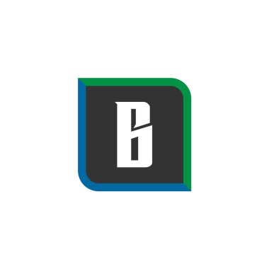 İlk Harf Logo B Şablon vektör tasarımı