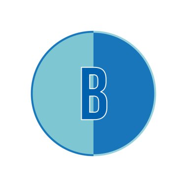 İlk Harf Logo B Şablon vektör tasarımı