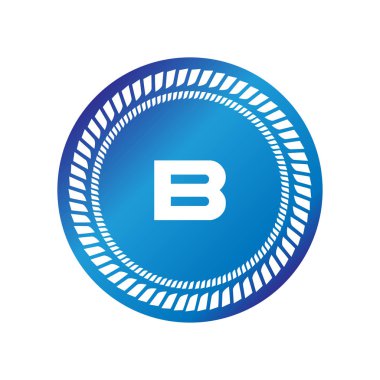 İlk Harf Logo B Şablon vektör tasarımı