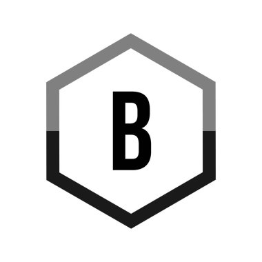 İlk Harf Logo B Şablon vektör tasarımı