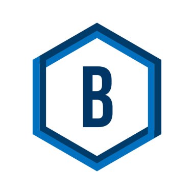 İlk Harf Logo B Şablon vektör tasarımı