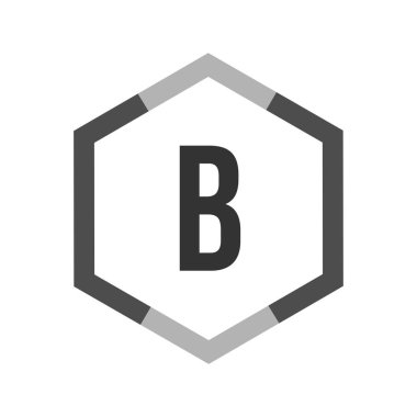 İlk Harf Logo B Şablon vektör tasarımı