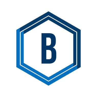 İlk Harf Logo B Şablon vektör tasarımı