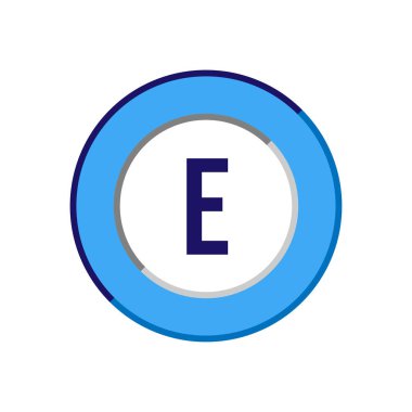 İlk Harf Logo E Şablon Vektör Tasarımı