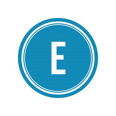 İlk Harf Logo E Şablon Vektör Tasarımı