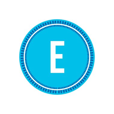 İlk Harf Logo E Şablon Vektör Tasarımı