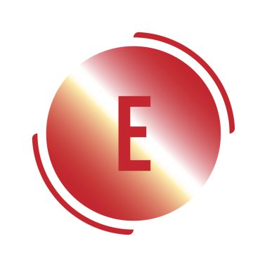 İlk Harf Logo E Şablon Vektör Tasarımı