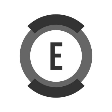 İlk Harf Logo E Şablon Vektör Tasarımı