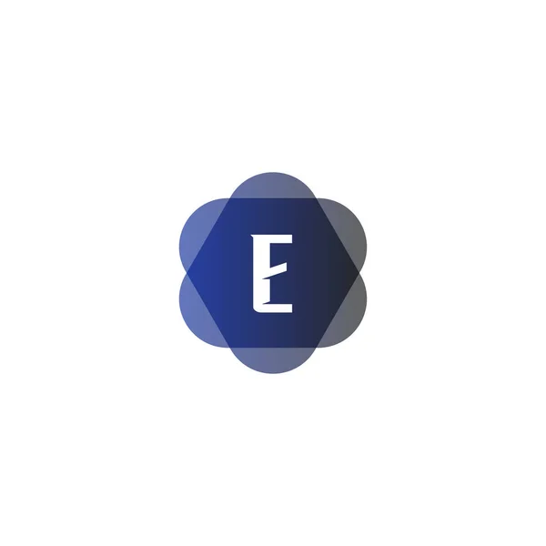 Logotipo de letra inicial E Template Vector Design — Vetor de Stock