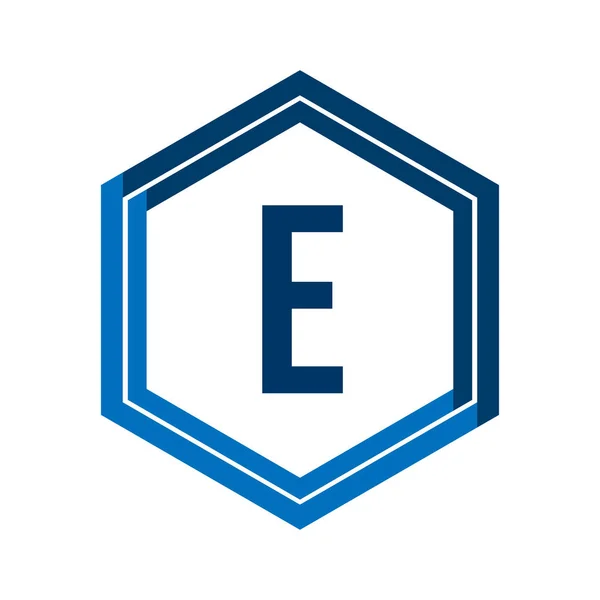 Carta Inicial Logo E Plantilla Diseño de Vectores — Vector de stock