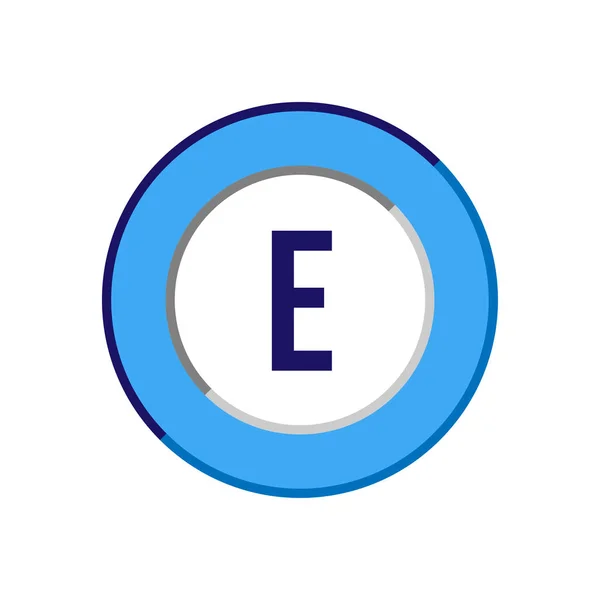 Eerste letter logo E sjabloon vector ontwerp — Stockvector