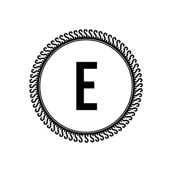 首字母徽标 E 模板矢量设计 图库插图