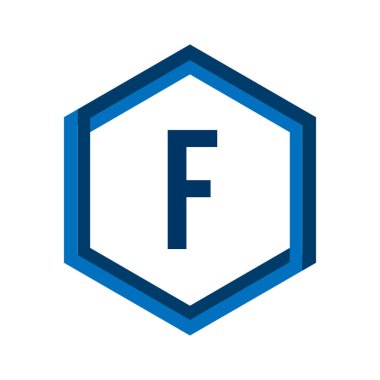İlk Harf Logo F Şablon vektör tasarımı