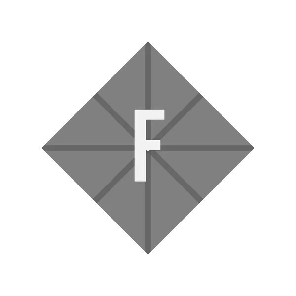 Carta Inicial Logo F Plantilla Vector Diseño — Archivo Imágenes Vectoriales