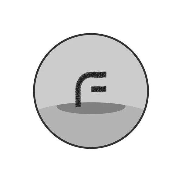 Начальный логотип буквы F векторный дизайн — стоковый вектор