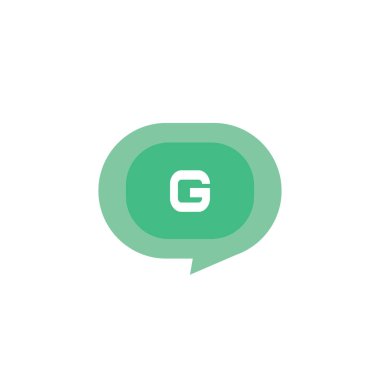 İlk Harf Logosu G Şablon vektör tasarımı