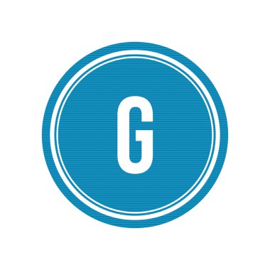 İlk Harf Logosu G Şablon vektör tasarımı
