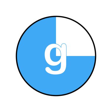 İlk Harf Logosu G Şablon vektör tasarımı