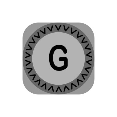 İlk Harf Logosu G Şablon vektör tasarımı