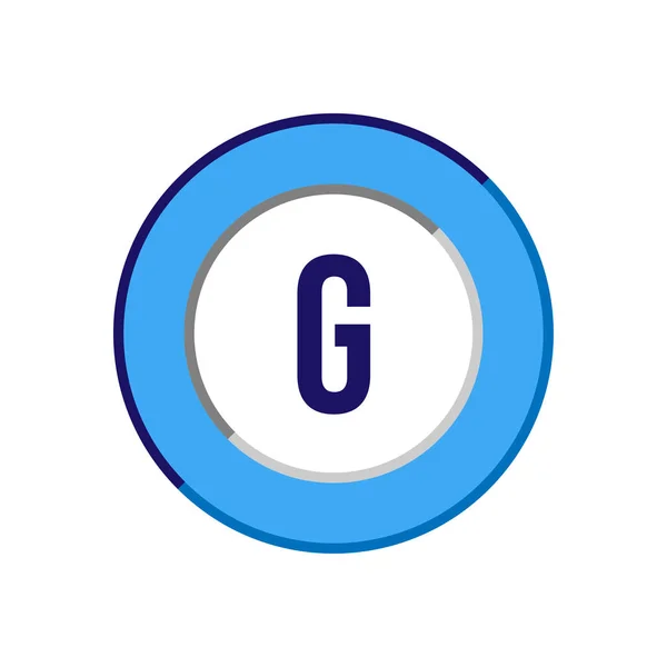 Αρχικό λογότυπο γράμματος G πρότυπο διανυσματικό σχεδιασμό — Διανυσματικό Αρχείο