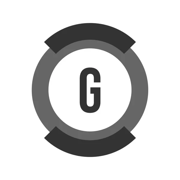 Carta Inicial Logo G Plantilla Vector Diseño — Archivo Imágenes Vectoriales